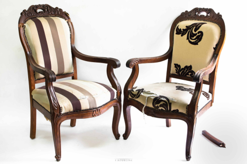 paire de fauteuils napoléon 3